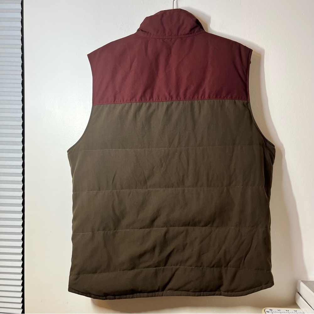 Patagonia Reversible Insulated Vest Olive Brown Burgundy Men’s - Picture 10 of 12